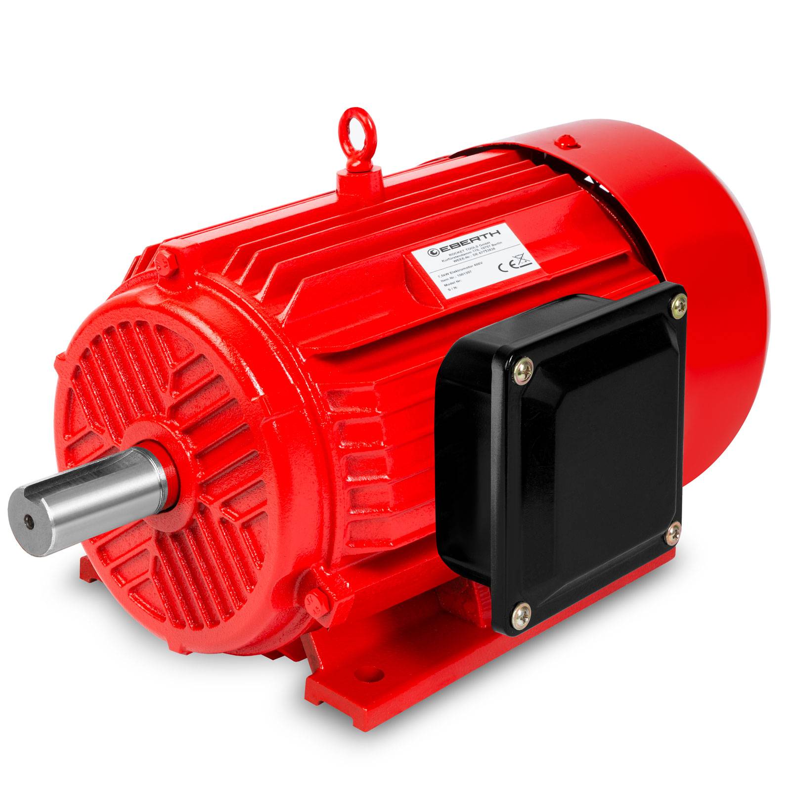 EBERTH Elektromotor 400V, 7,5kW Drehstrommotor aus Aluminium, 3-Phasen, 2900 U/min, Asynchronmotor-0