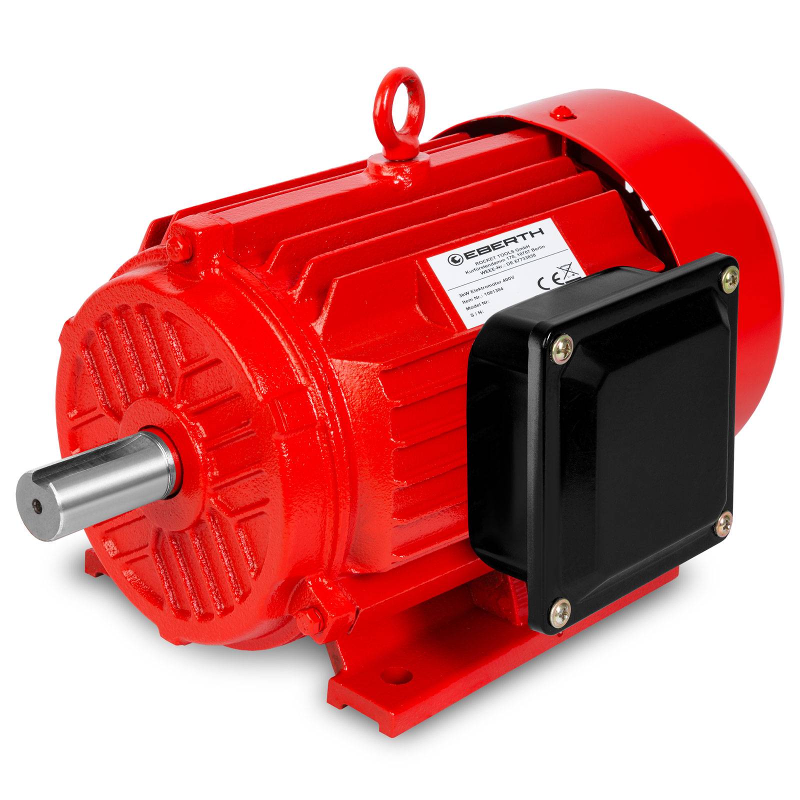 EBERTH Elektromotor 400V, 3kW Drehstrommotor aus Aluminium, 3-Phasen, 2880 U/min, Asynchronmotor-0