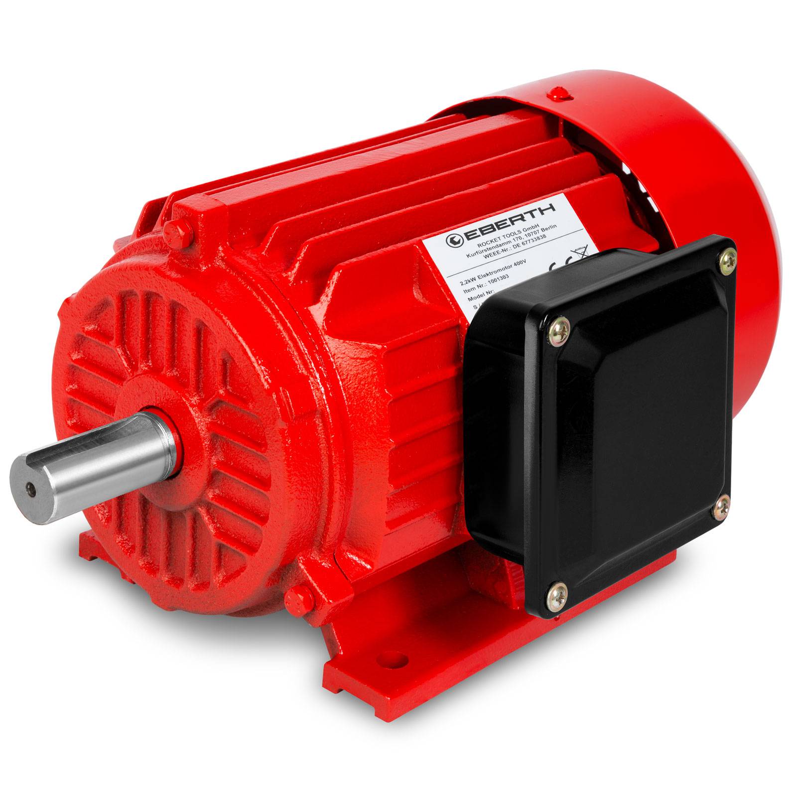 EBERTH Elektromotor 400V, 2,2kW Drehstrommotor aus Aluminium, 3-Phasen, 2840 U/min, Asynchronmotor-0