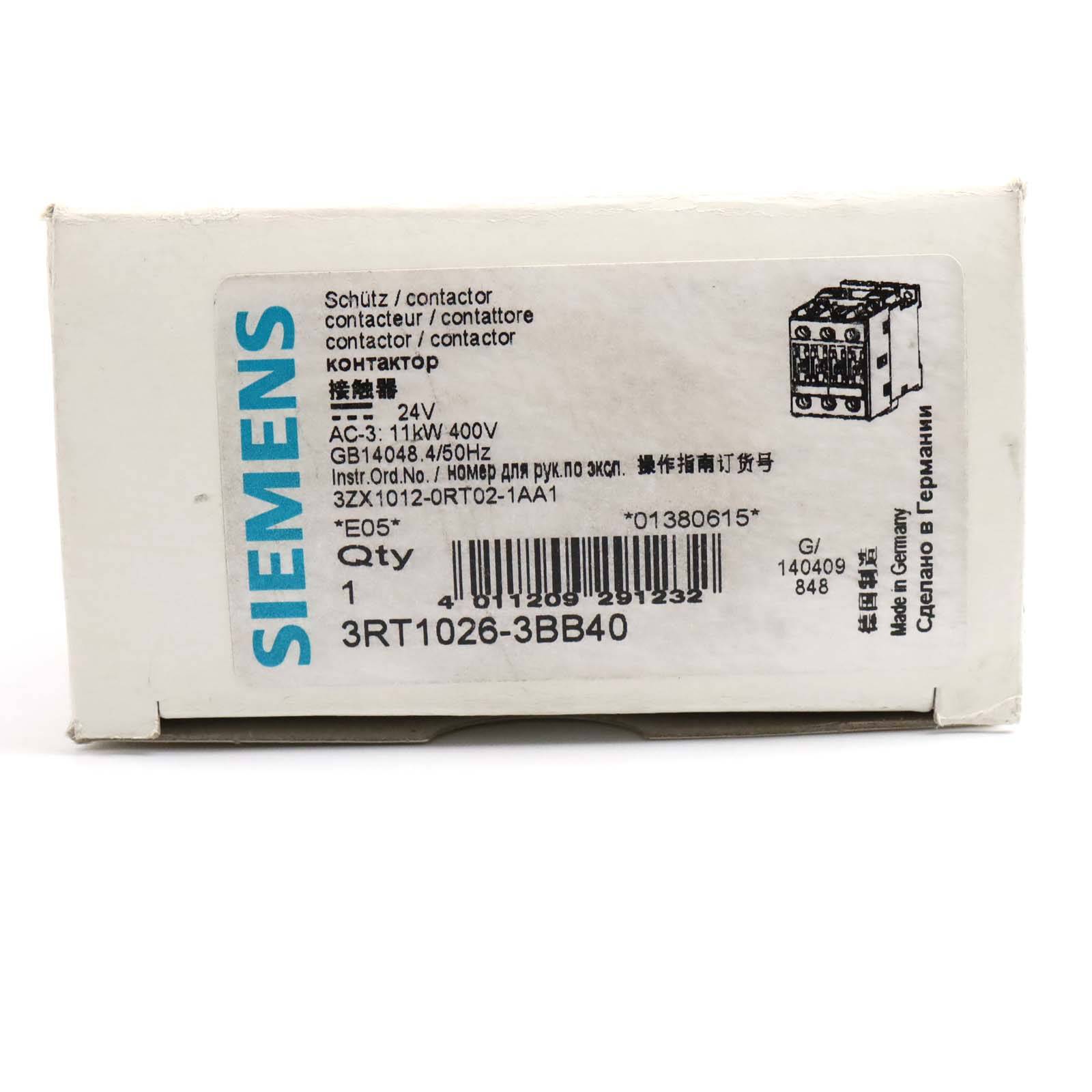 Siemens Leistungsschütz 3RT1026-3BB40 OVP-3