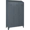 Spind Berlin 2 3 Abteile blaugrau Breite 1200 mm schräge Dachform. 85242049 852420 49