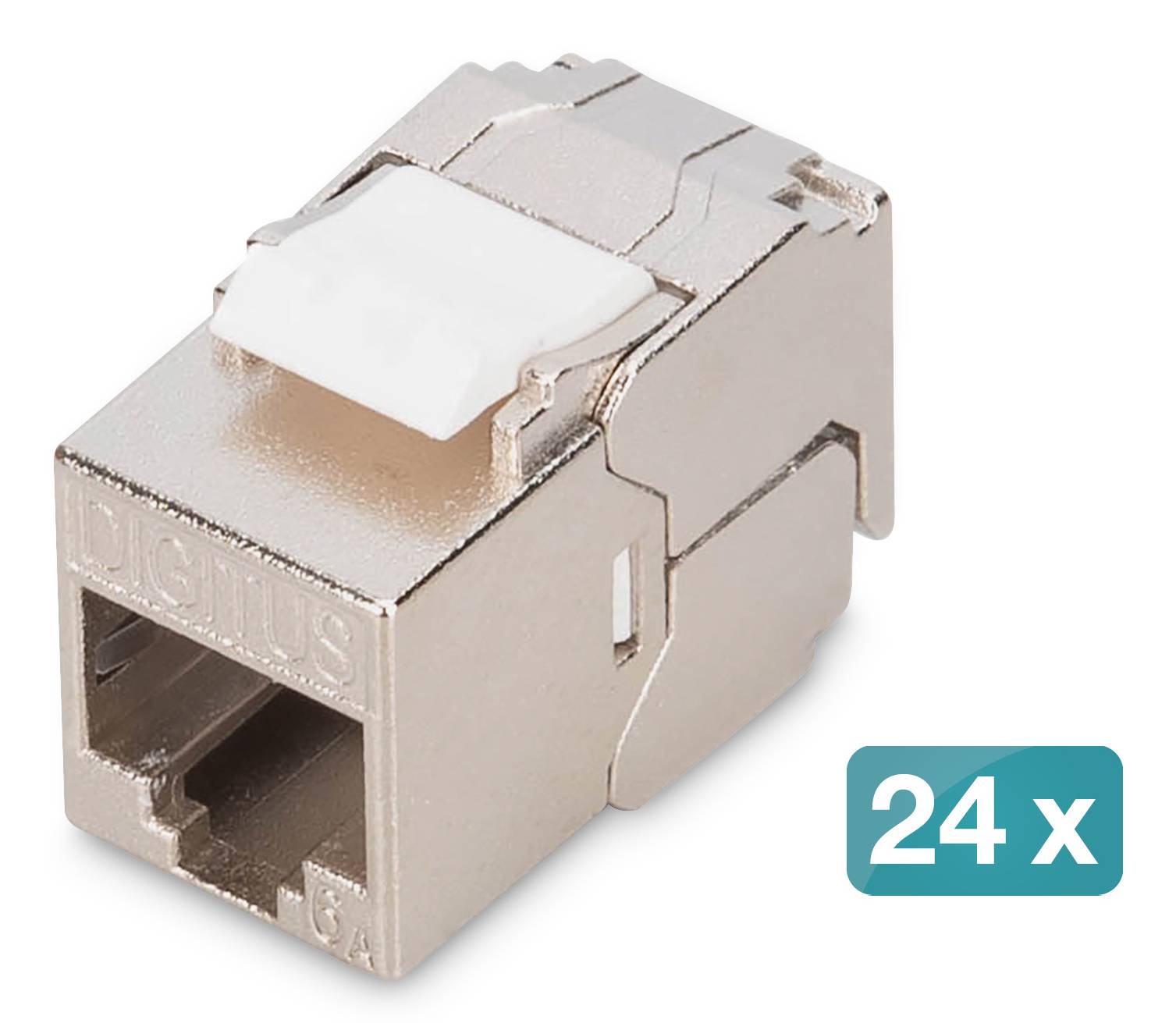 CAT 6A Kompakt-Keystone Modul, geschirmt, werkzeugfreier Montageanschluss. 24 S-0