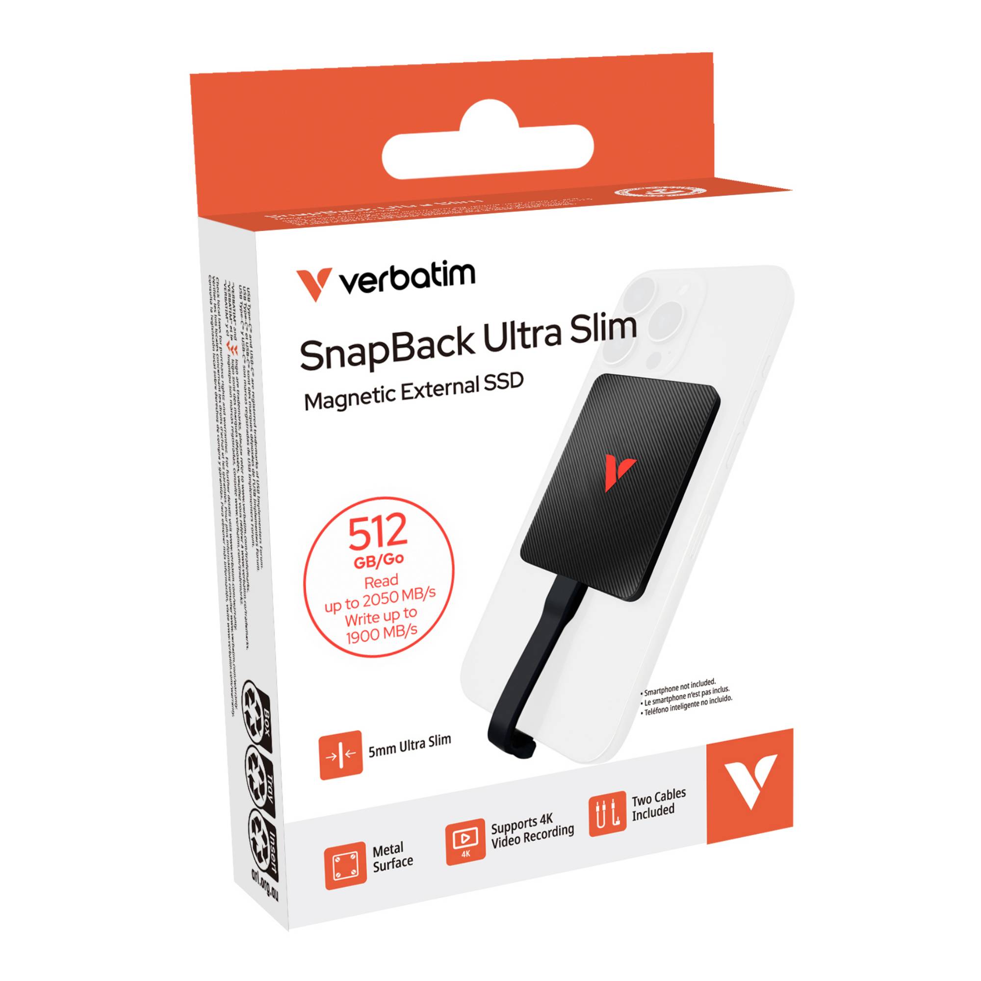 SSD 2TB Verbatim SnapBack Ultra Slim SSD 2TB black-3