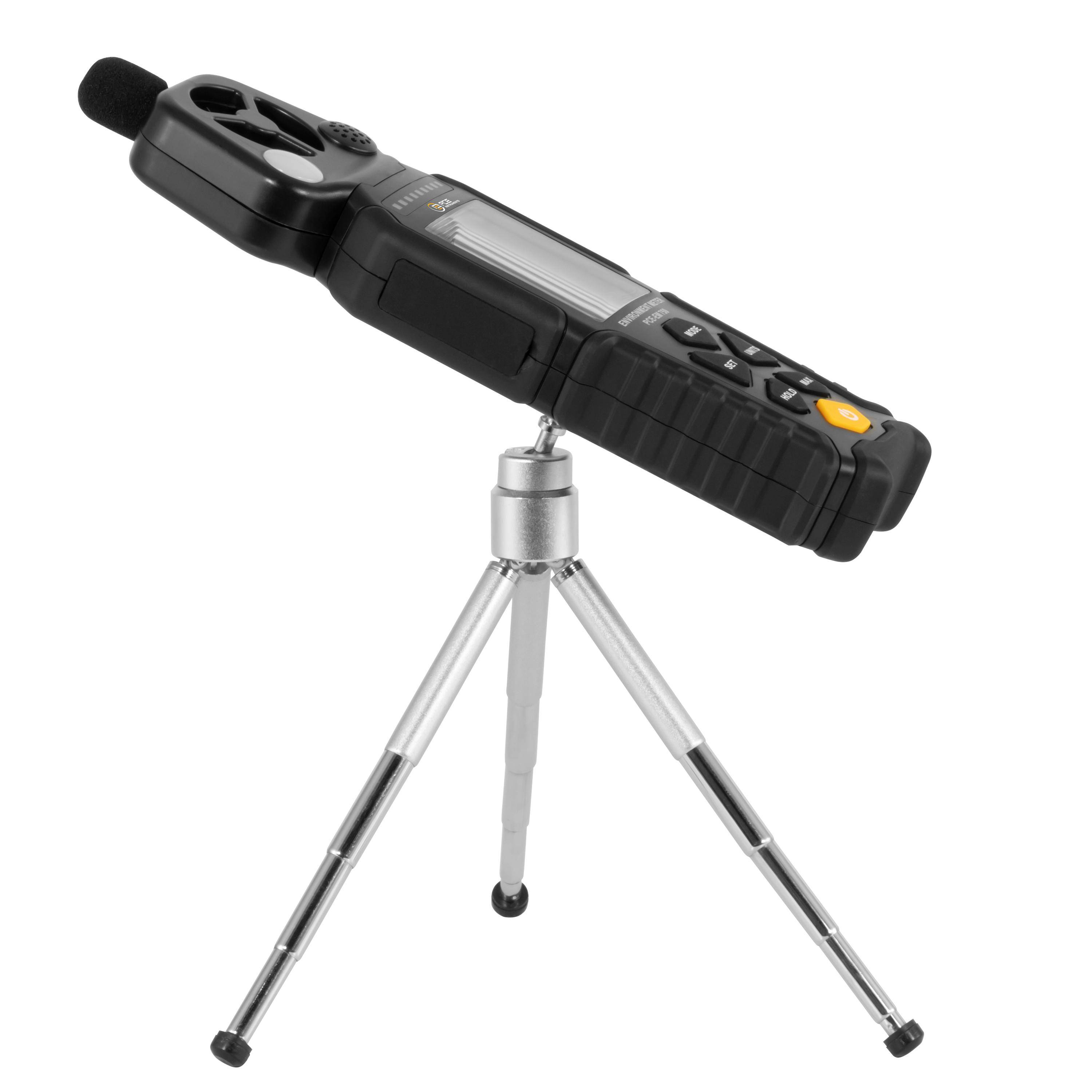 PCE Instruments Umweltmessgerät PCE-EM 750 |6 in 1 |Schallpegel |Lichtstärke |Windgeschwindigkeit |Volumenstrom |Feuchte-5