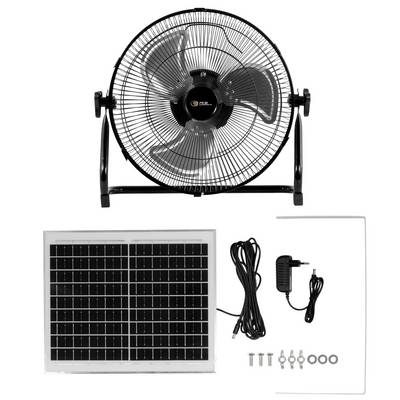 PCE Instruments Bodenventilator PCE-SV 10 |inkl. Solarpanel und Akkubetrieb |2 Stufen |10W Leistung |6-10h Betriebszeit-3