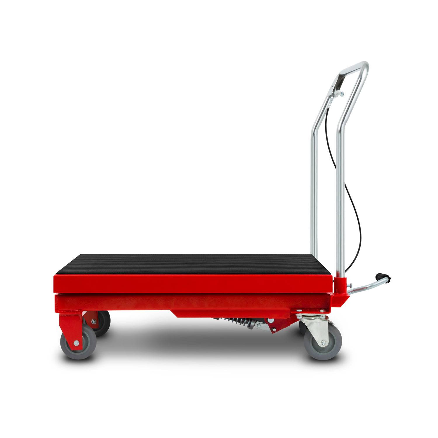 EBERTH Hubtisch hydraulisch 150kg, Scherenhubwagen Stahl, 708x450mm, Hubhöhe 225–700mm, Bremse, Pedal-1