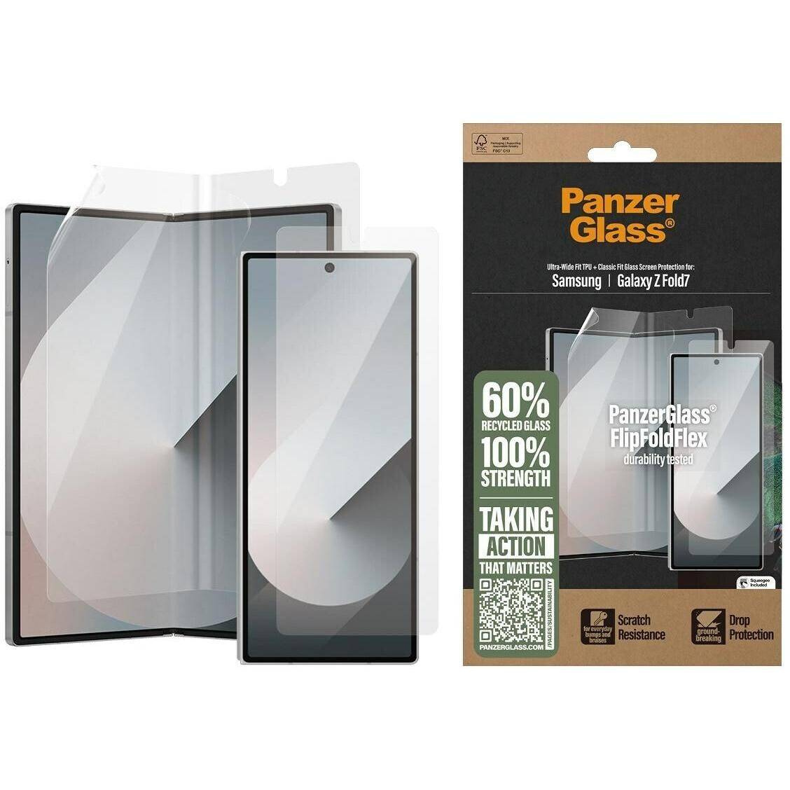 PanzerGlass Screen Protector Glass and Film Galaxy Z Fold 7-0