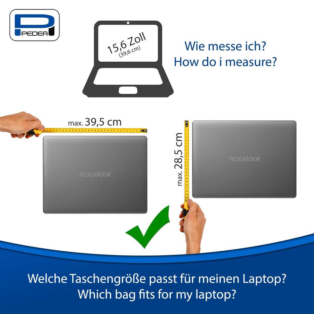 PEDEA Laptoptasche 15.6 Zoll 39.6cm FASHION Notebook Umhängetasche mit - Umhänge-3