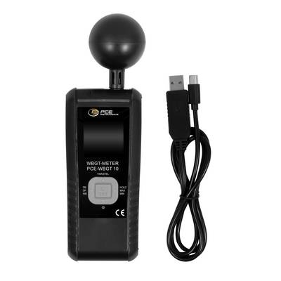 PCE Instruments Umweltmessgerät PCE-WBGT 10 |0 ... 100 % r.F. |-20 ... 125 °C |WBGT Alarm |Datenlogger |2000 mAh |USB-C-5