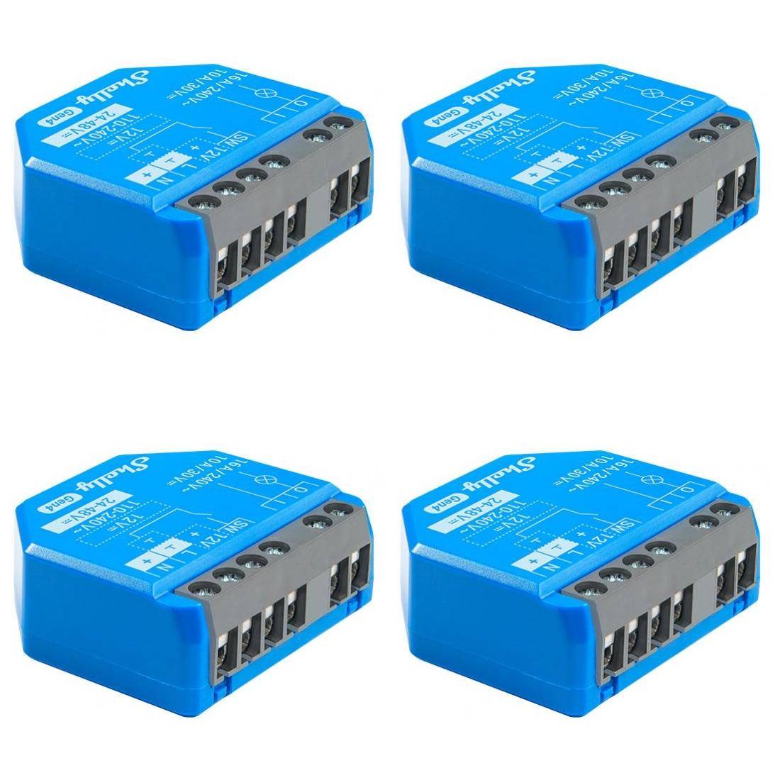 Shelly · Unterputz·""1 Gen4 4er Pack""· Relais· max·-0