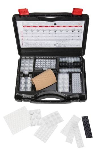 3M Deutschland Elastikpuffer Koffer 700St, tranp. u. sw SET 017-3