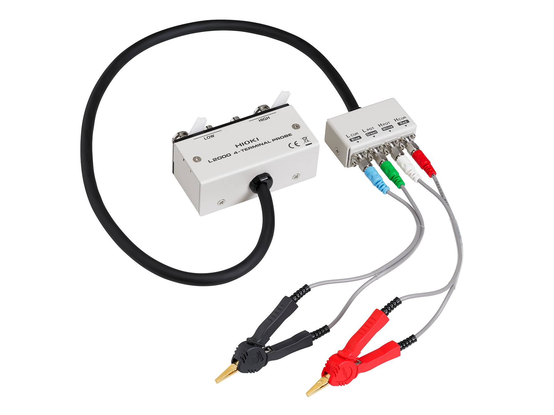 Hioki L2000 - 4-Pol-Messadapter mit Kelvin Klemmen für LCR- und Impedanz Messgeräte-0