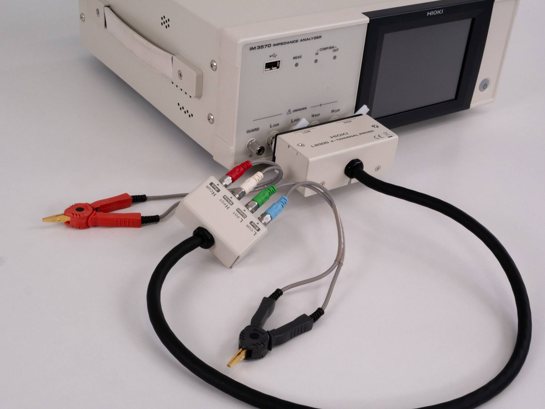 Hioki L2000 - 4-Pol-Messadapter mit Kelvin Klemmen für LCR- und Impedanz Messgeräte-2