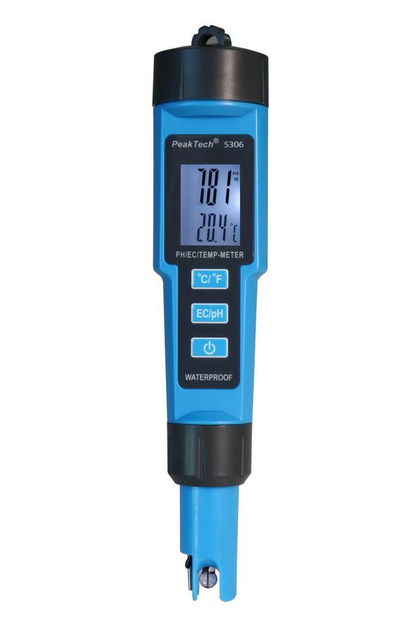 PeakTech P 5306 – 3 in 1 pH-Meter in Stiftform für pH/EC/TEMP
