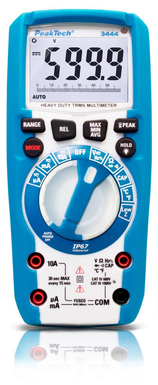 PeakTech P 3444 – Grafikmultimeter ~ 50.000 Counts ~1000V AC/DC mit TrueRMS, Bluetooth