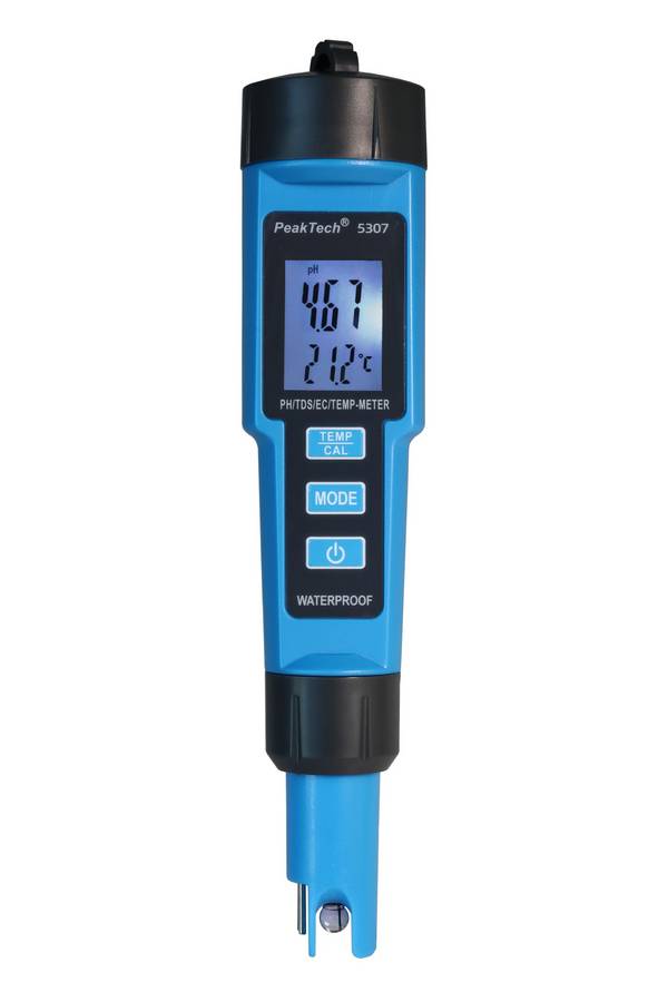 PeakTech P 5307 – 4 in 1 pH-Meter in Stiftform für pH/EC/TDS/TEMP