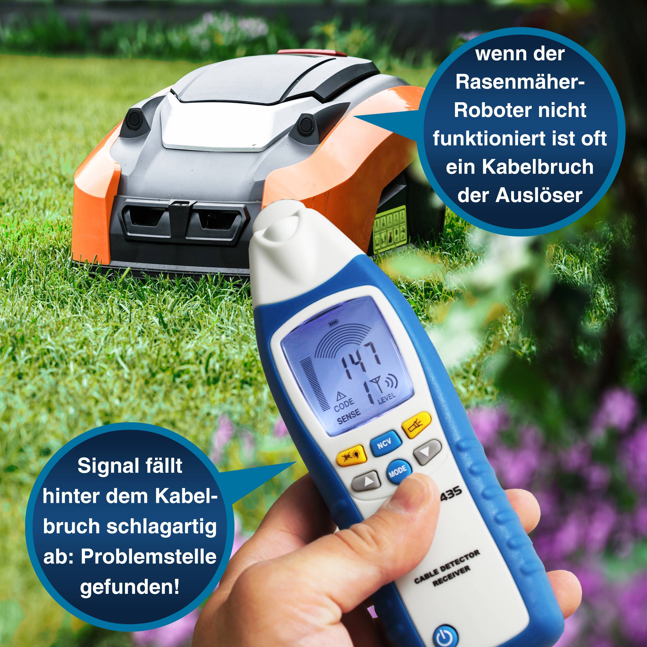 PeakTech P 3435 – Leitungssuchgerät / Stromkreisdetektor mit Sender & Empfänger-2