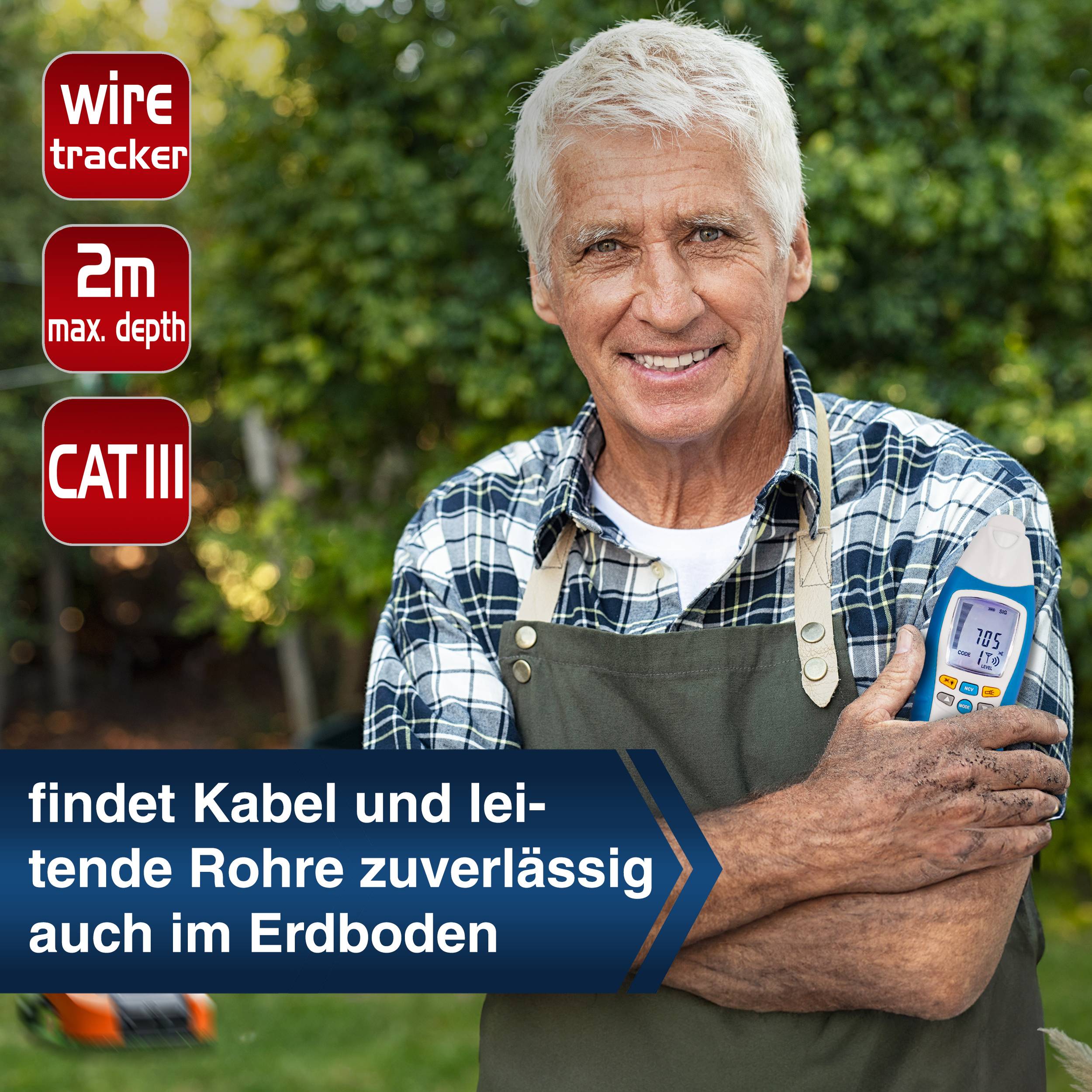 PeakTech P 3435 – Leitungssuchgerät / Stromkreisdetektor mit Sender & Empfänger-3