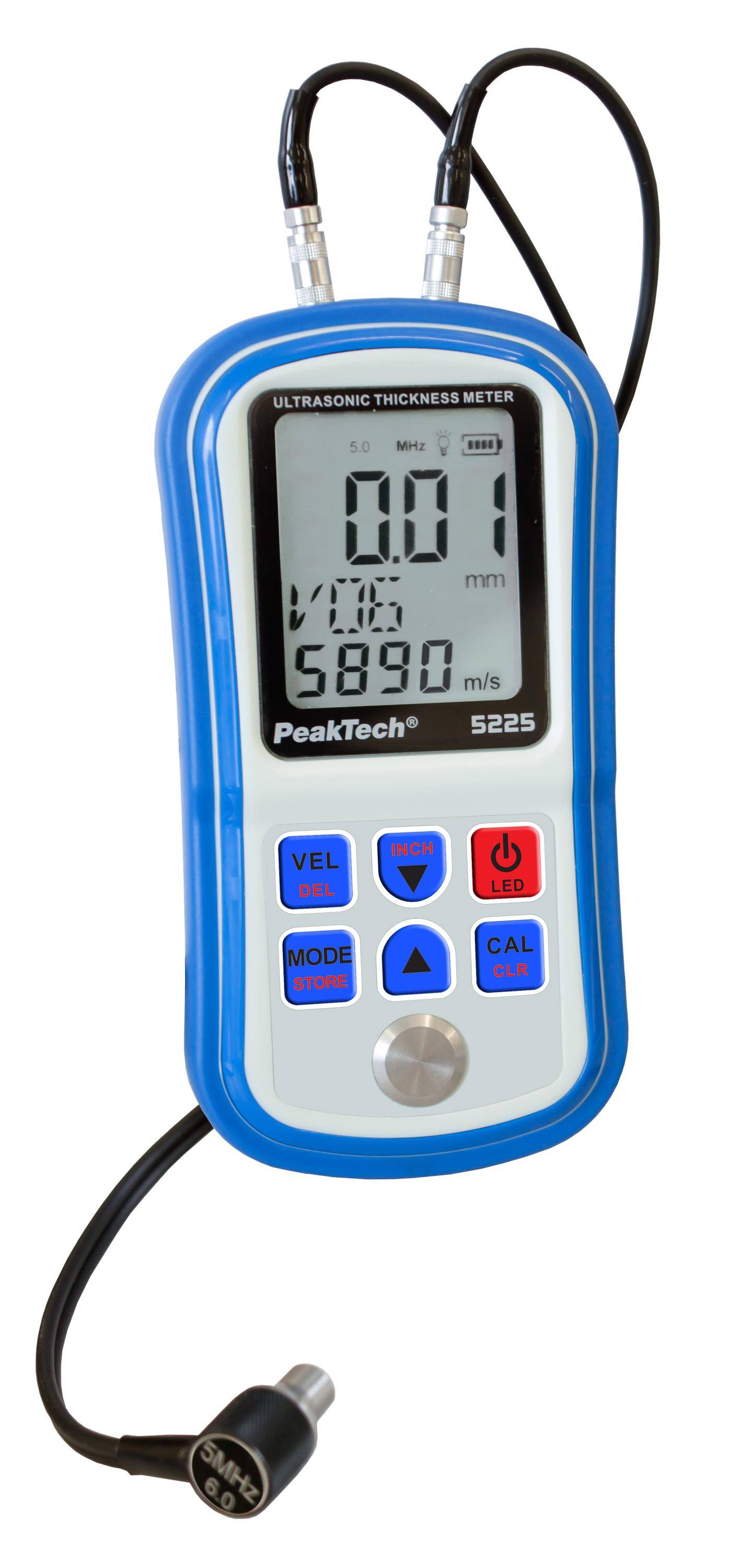 PeakTech P 5225 – Ultraschall-Materialstärkenmessgerät ~ 1.00 ... 300.0 mm-0