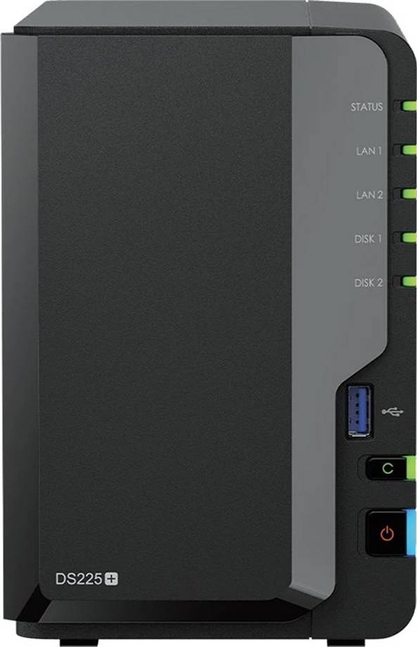Synology DiskStation DS225+ 2 Einschübe NAS-Server Leergehäuse DS225+-1