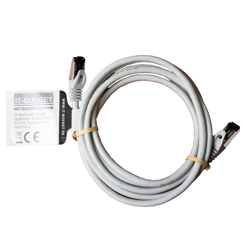 Premium 10er Set 2 m Cat.8.1 Patchkabel Vollkupfer AWG26 2000 MHz PoE+ 40 Gbit/s halogenfrei grau Ethernet LAN-2