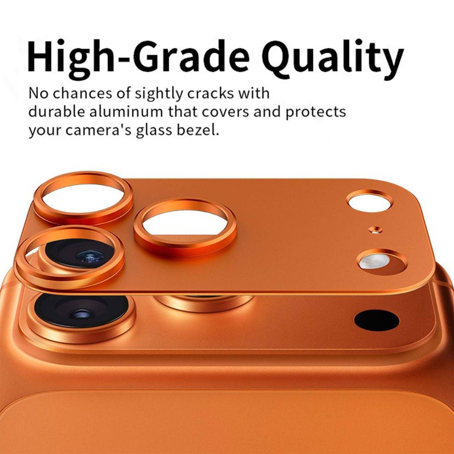 Metall Kamera Schutzring für Apple iPhone 17 Pro mit Glasabdeckung Blau-2