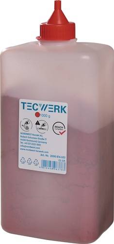 Schlagschnurkreide 1000g rot Ku.-Flasche TECWERK-0