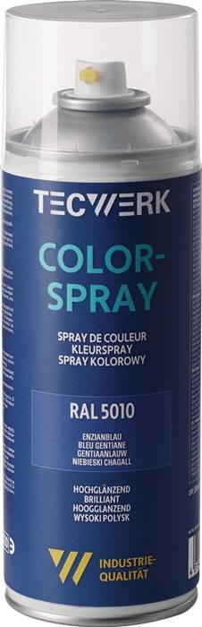 Colorspray blau hochglänzend RAL 5010 400ml Spraydose TECWERK