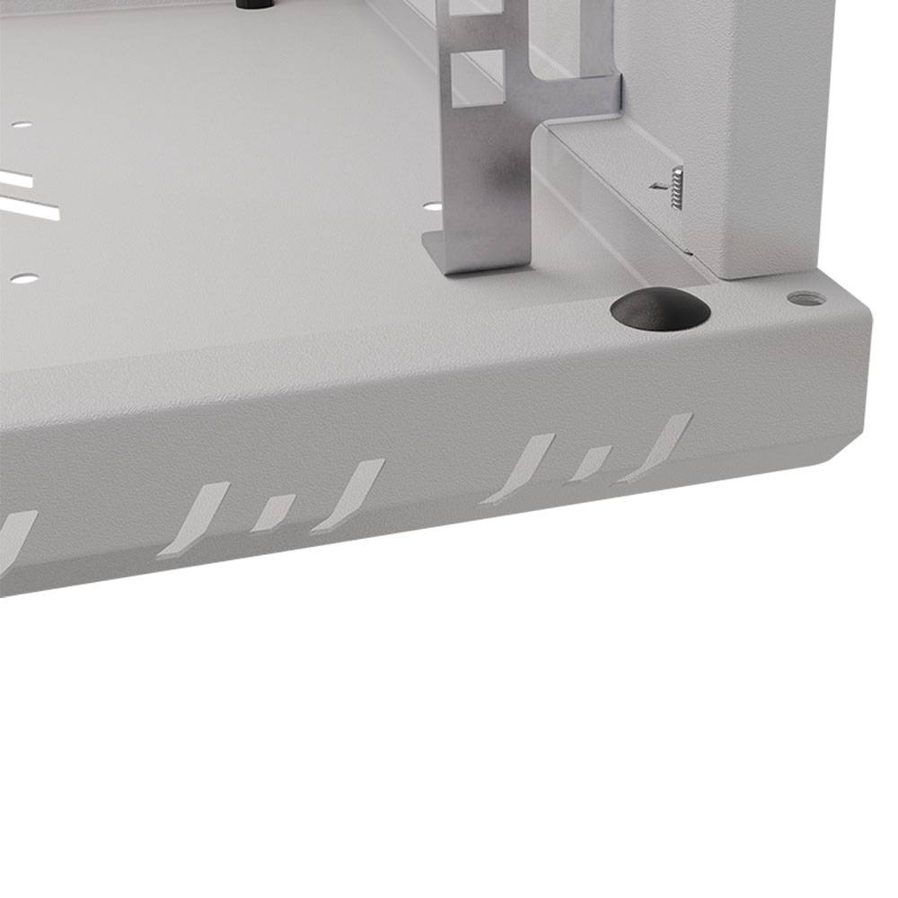 10 Zoll Netzwerkschrank für kleine Datennetz-Unterverteilung - 6 HE - 300 mm Tiefe - Sichttür - Schloss - lichtgrau-4