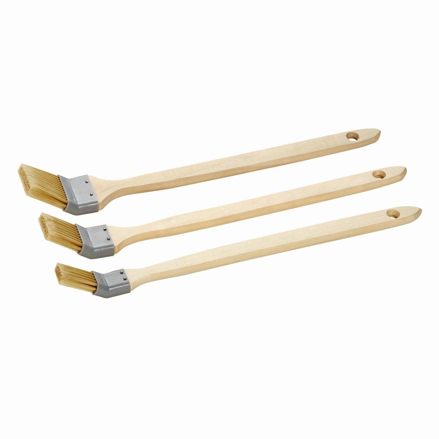 Eckenpinsel Set 3 teilig Heizkörperpinsel Pinselset mit 25 mm 35 mm 50 mm Breite-0
