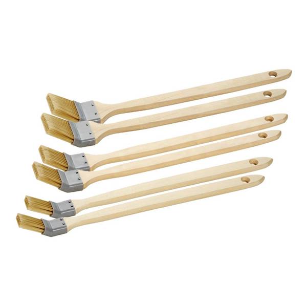 Eckenpinsel Set 6 teilig Heizkörperpinsel Pinselset mit 2x 25 mm + 2x 35 mm + 2x 50 mm Breite