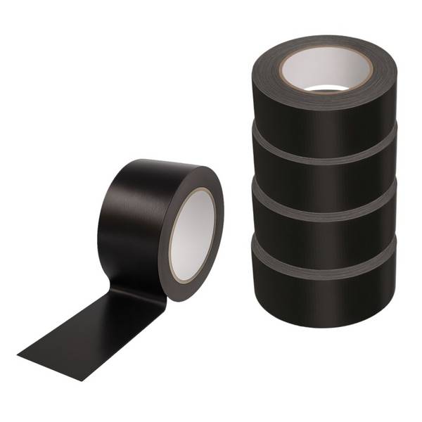 5x Gewebeband 50 m x 48 mm schwarz Panzertape Reparaturband Steinband