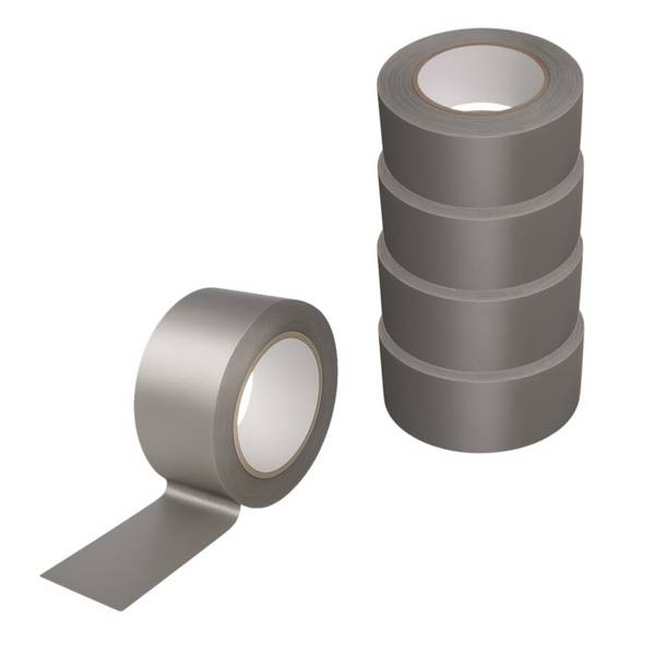 5x Gewebeband 50 m x 48 mm silber Panzertape Reparaturband Steinband