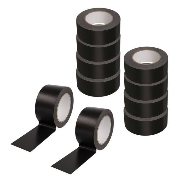 10x Gewebeband 50 m x 48 mm schwarz Panzertape Reparaturband Steinband