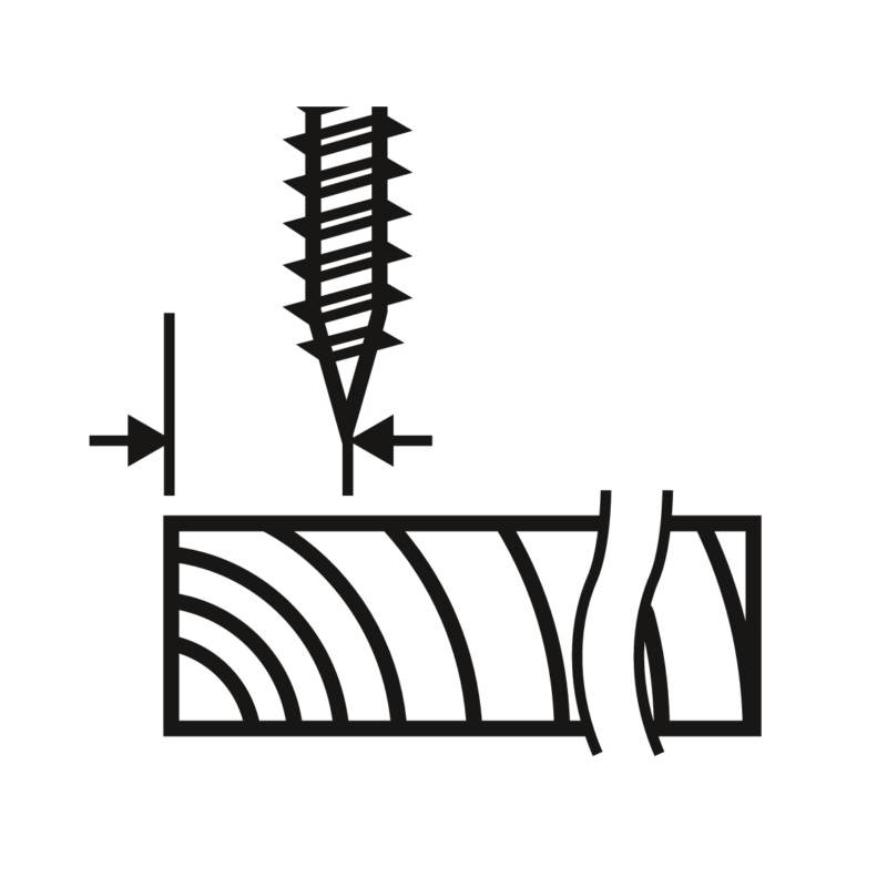 Symbolbild für Würth ASSY® plus VG 4 CSMP Konstruktionsschraube 8x320mm Stahl verzinkt Vollgewinde Senkfrästaschenkopf
