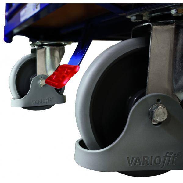 Tischwagen 2 Ladeflächen L835xB835mm blau Trgf.250kg Griff n.oben VARIOfit-1