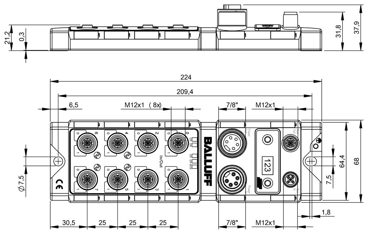 BALLUFF Aktiver Verteiler - BNI005R, 1 St.-2