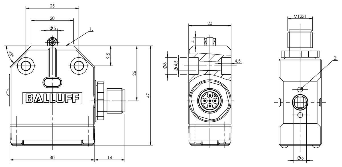 BALLUFF Mechanischer Positionsschalter - BNS057P, 1 St.-1