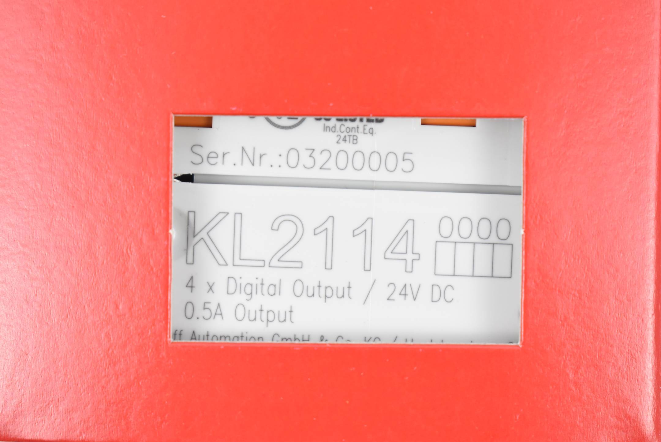 Beckhoff KL2114, Busklemme, 4-Kanal-Digital-Ausgang, 24V DC, 0,5A-2