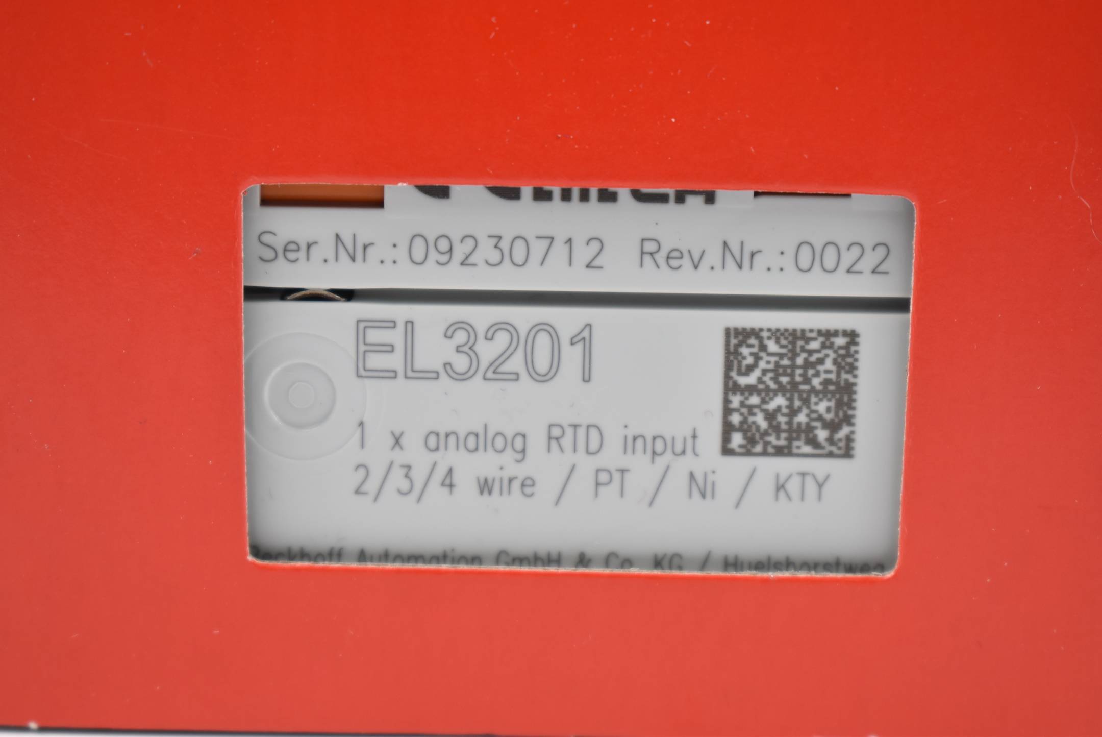 Beckhoff EL3201, EtherCAT-Klemme, 1-Kanal-Analog-Eingang, Temperatur, RTD (Pt100), 16 Bit-3