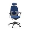 Ergonomischer Bürostuhl Skandis Pro mit Kopfstütze blau Gestell schwarz hjh OFFICE