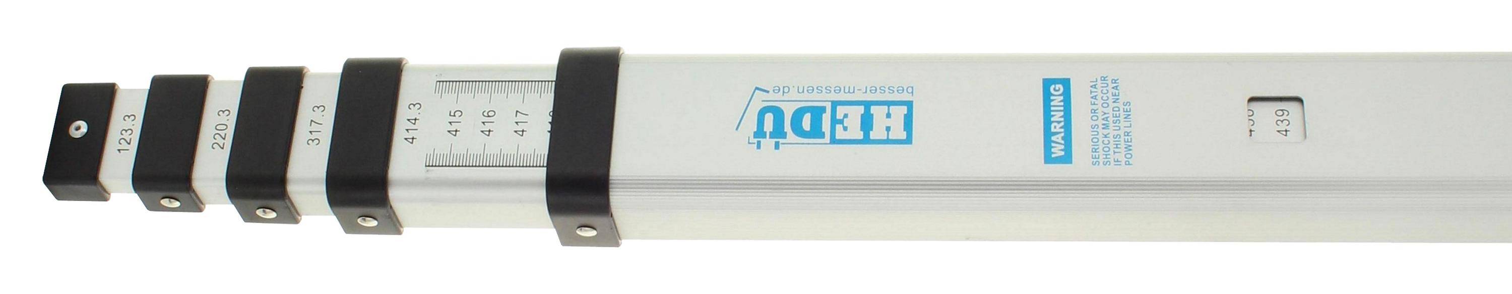 hedue® Nivellierlatte 5 m - Messlatte für Nivellierarbeiten, mit Teleskopauszug-2