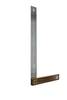 hedue® Tischlerwinkel 400 mm - Griff aus Nussbaum mit Edelstahlblatt 35 mm