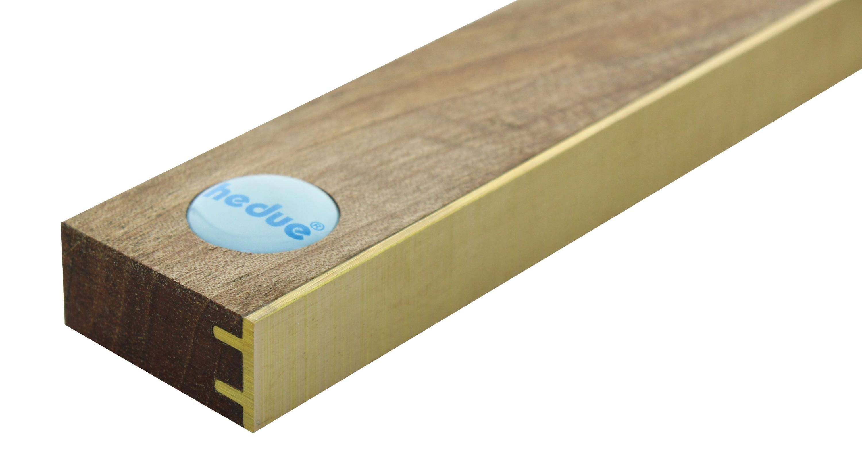 hedue® Tischlerwinkel 300 mm - Griff aus Nussbaum mit Edelstahlblatt 35 mm-1