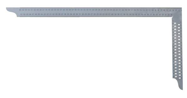 hedue® Zimmermannswinkel ZN - Nahtloser, großer Zimmererwinkel aus Edelstahl mit Anreißlöcher & mm-Skala Typ A, 600 mm