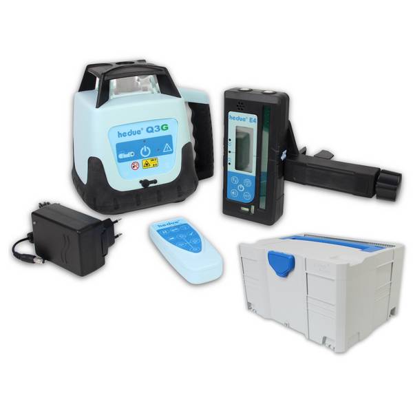 hedue® Rotationslaser Q3G im Systainer mit Laserempfänger E4