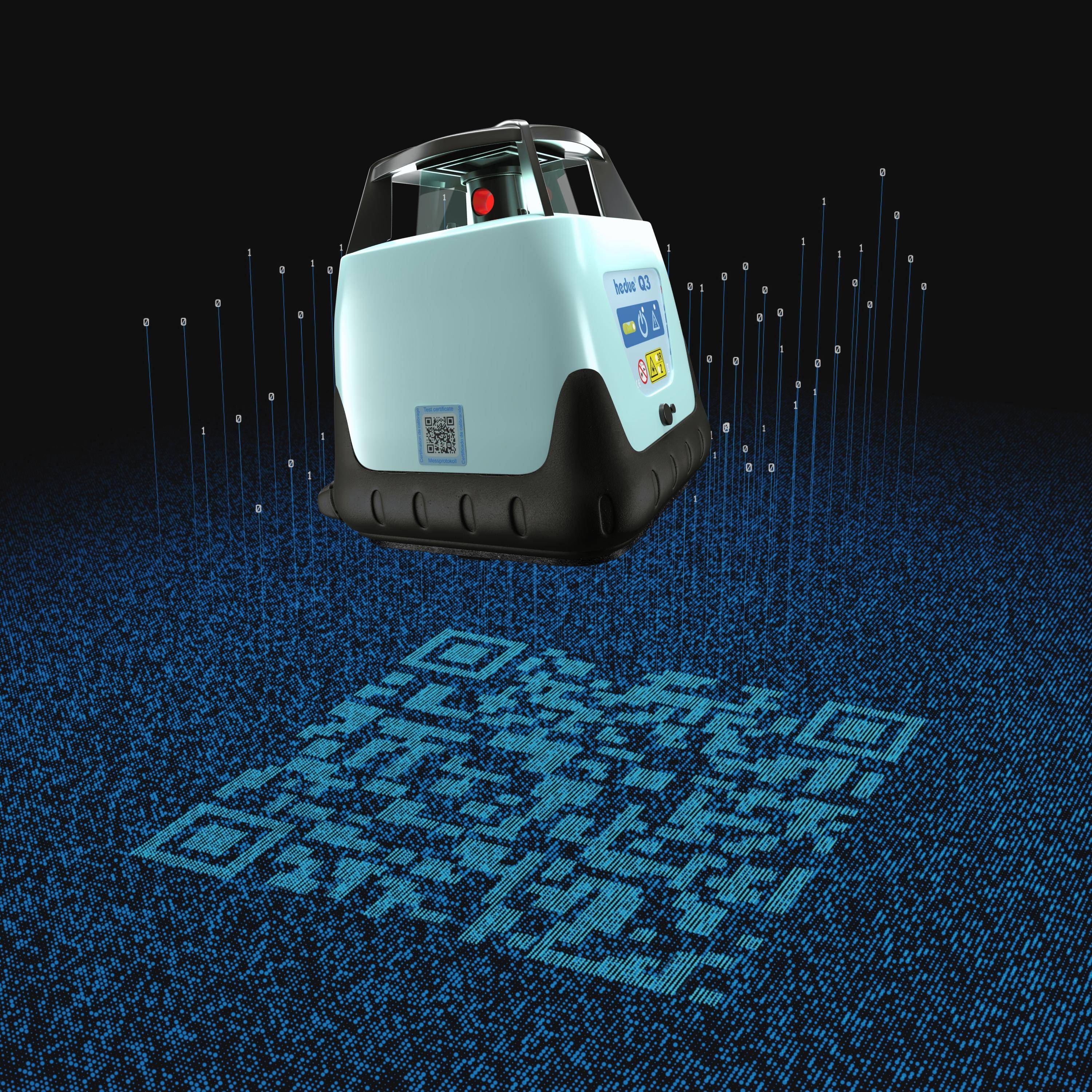 hedue® Rotationslaser Q3G im Systainer mit Laserempfänger E4-2
