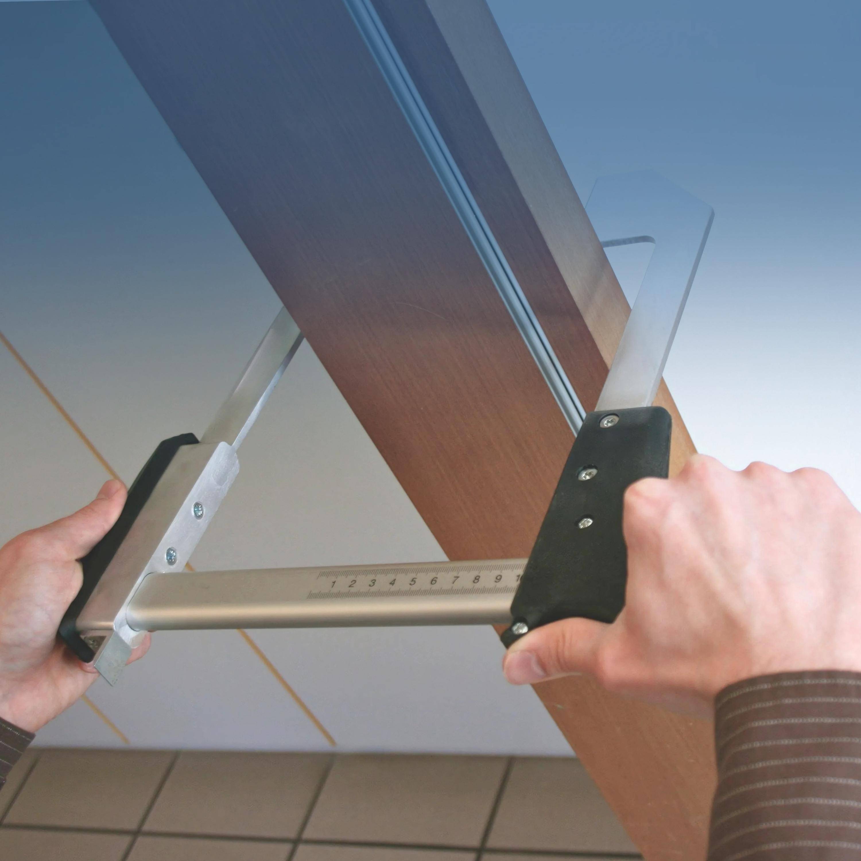 hedue® Wandmesskluppe S300 - Messkluppe mit beidseitiger Millimeterskala, Messbereich 60 cm-3