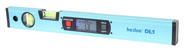 hedue® Digitale Wasserwaage DL1 - Neigungsmesser digital für Absolut- & Relativmessungen, 40 cm