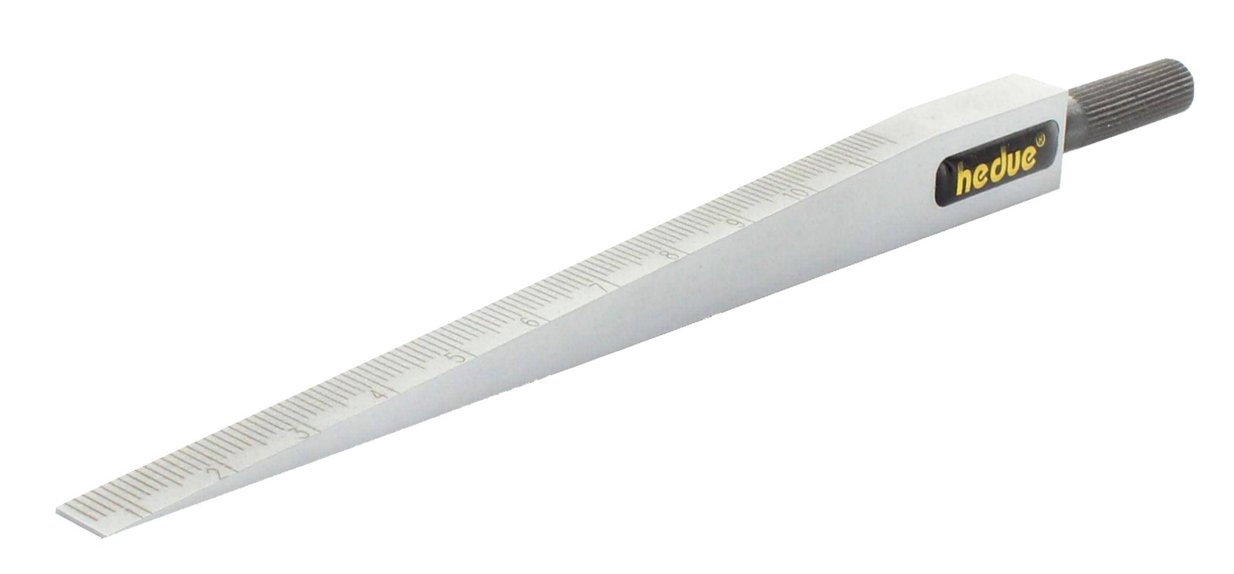 hedue® Messkeil S610 - Messung von Unebenheiten und Spalten, Messbereich 0,5 - 11 mm, Ablesung 0,1 mm-0